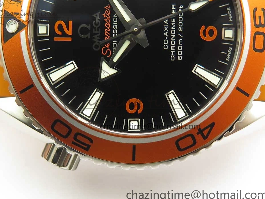 0317 Planet Ocean Professional Orange Bezel 42mm 1:1 VSF Best Edition on Orange Rubber Strap A8500 Super Clone Original 7947